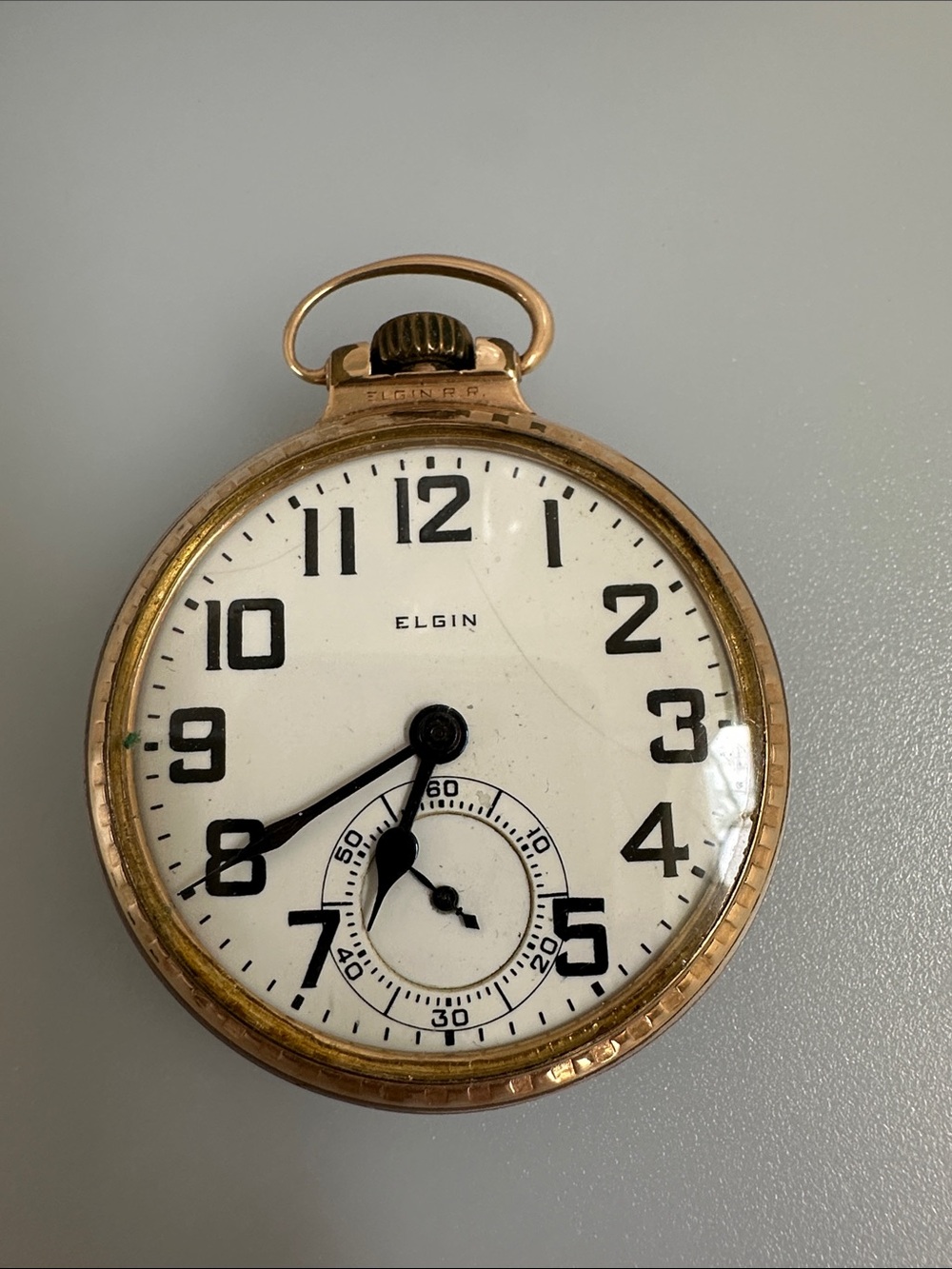 Elgin GF Pocket Watch with White Dial